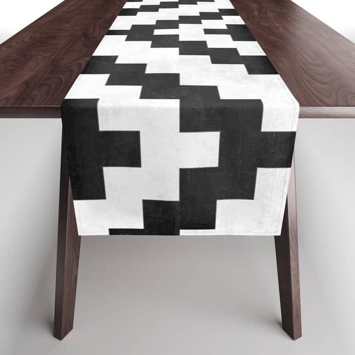 Urban Tribal Pattern No.16 - Aztec - Concrete And Wood Table Runner
