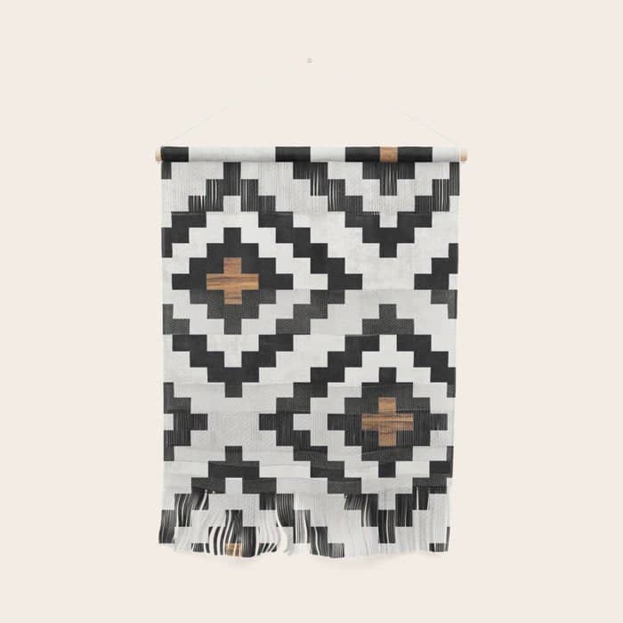 Urban Tribal Pattern No.16 - Aztec - Concrete And Wood Wall Hanging