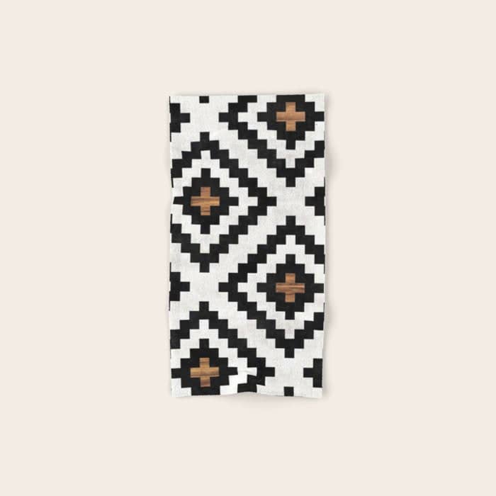 Urban Tribal Pattern No.16 - Aztec - Concrete And Wood Bath Towel