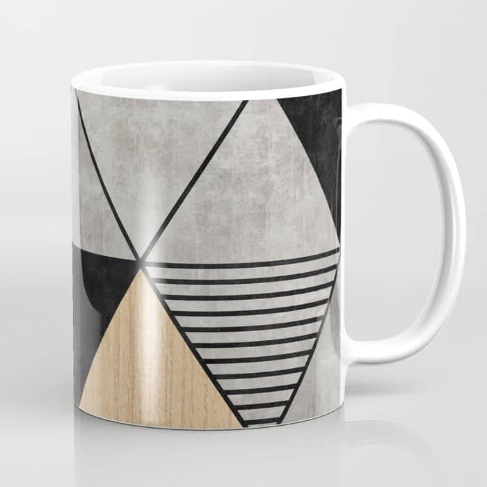 Concrete And Wood Triangles 2 Coffee Mug