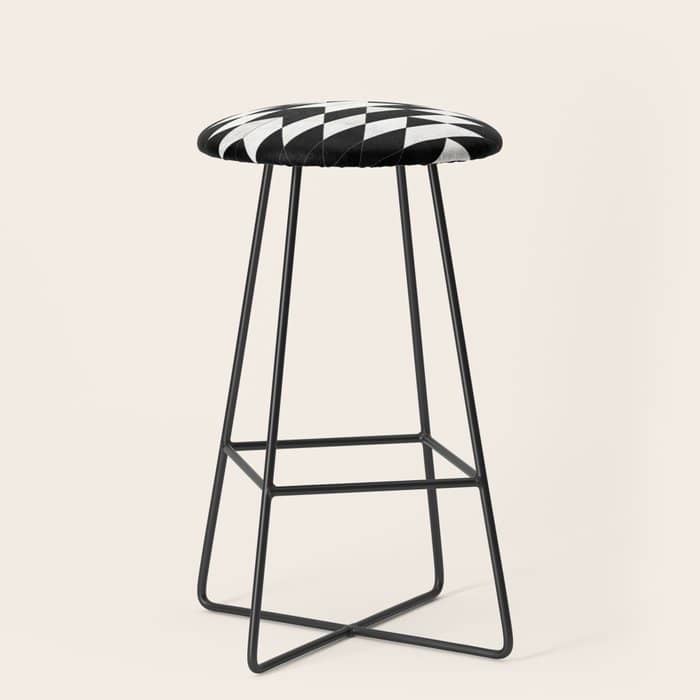 Urban Tribal Pattern No.14 - Aztec - Black Concrete Stool