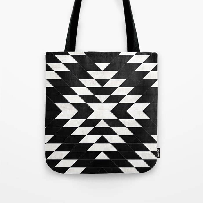 Urban Tribal Pattern No.14 - Aztec - Black Concrete Tote Bag
