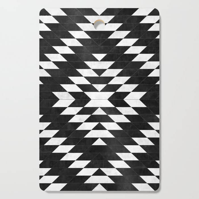 Urban Tribal Pattern No.14 - Aztec - Black Concrete Cutting Board