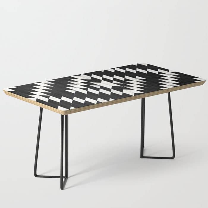 Urban Tribal Pattern No.14 - Aztec - Black Concrete Coffee Table
