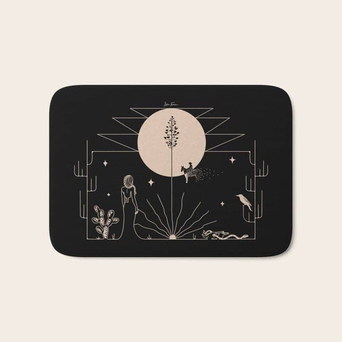 It Was All A Dream - Black & Tan Bath Mat