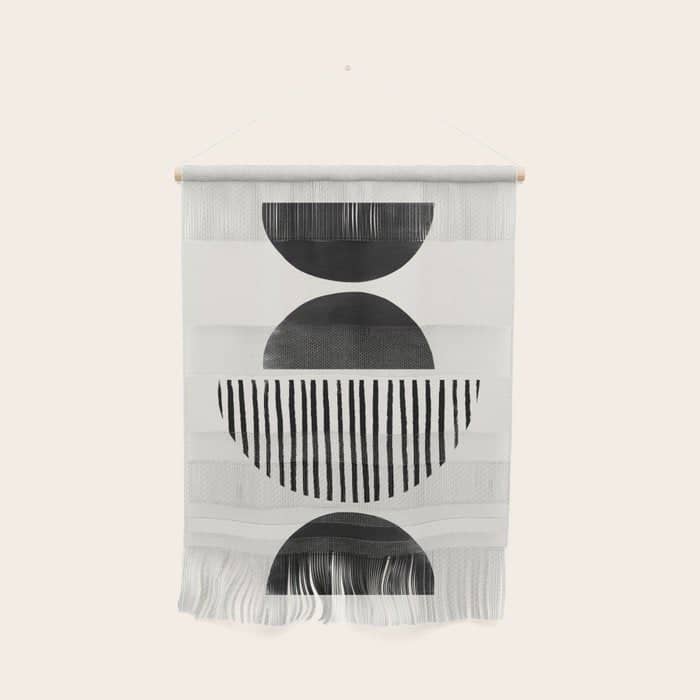 Balancing Stripes No.2 | Black Wall Hanging
