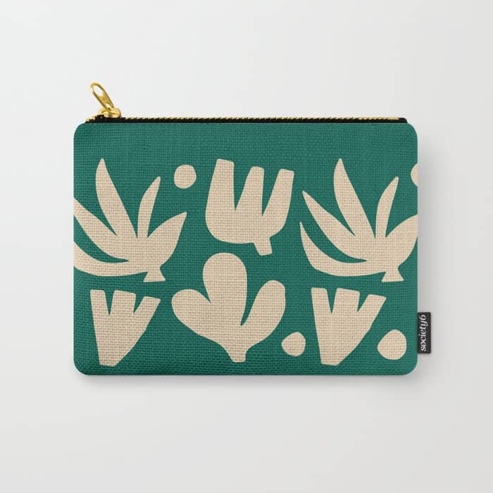 Bottle Green Collage: Paper Cutouts Matisse Edition Carry All Pouch