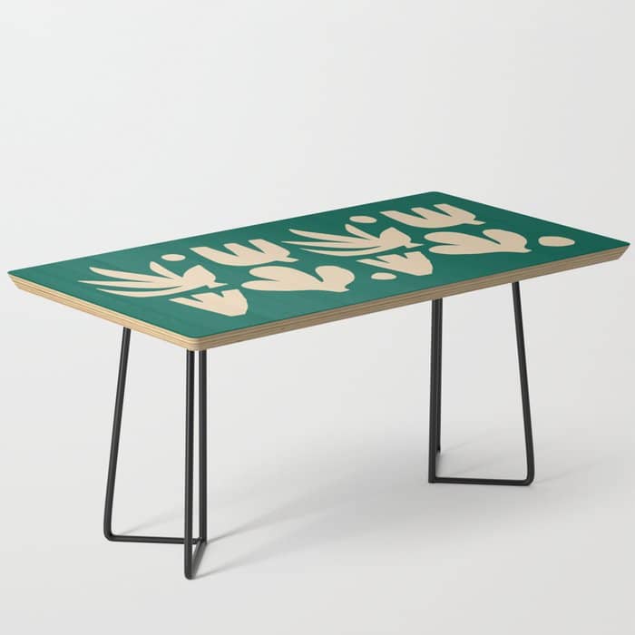 Bottle Green Collage: Paper Cutouts Matisse Edition Coffee Table