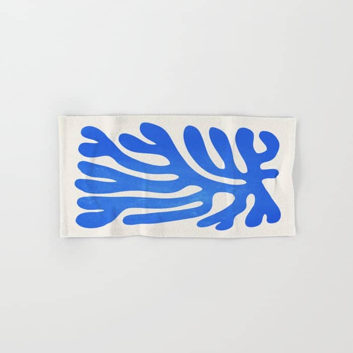 Marseille Blue: Matisse Color Paper Cutouts 03 Bath Towel