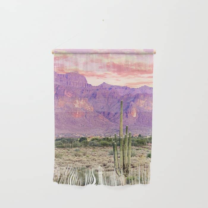 Cactus Sunset #Digitalart #Nature Wall Hanging