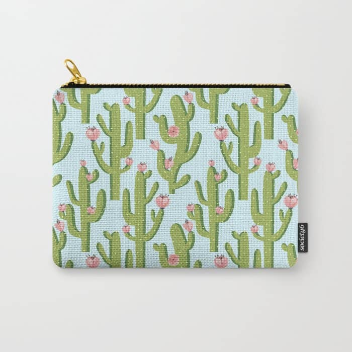 Summer Cactus #Illustration #Cactus Carry All Pouch
