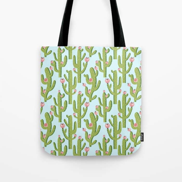 Summer Cactus #Illustration #Cactus Tote Bag