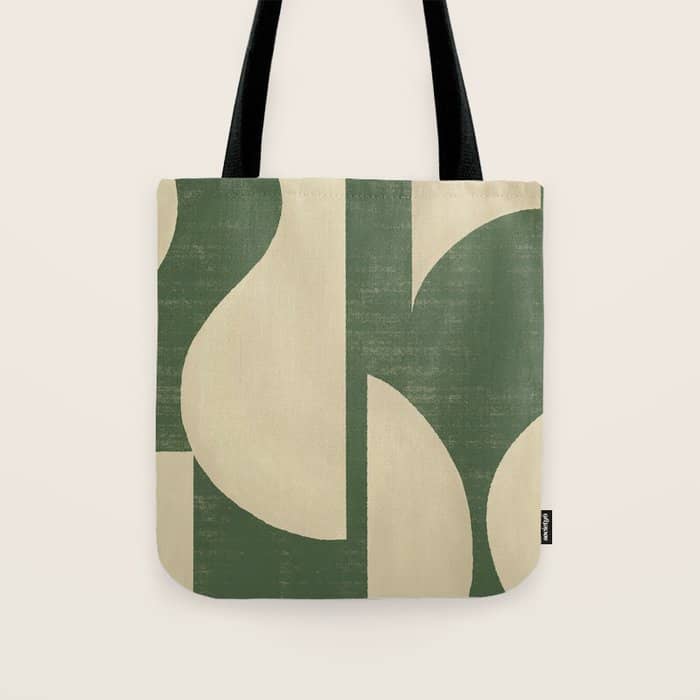 Abstract Vase Collage - Deep Green Tote Bag