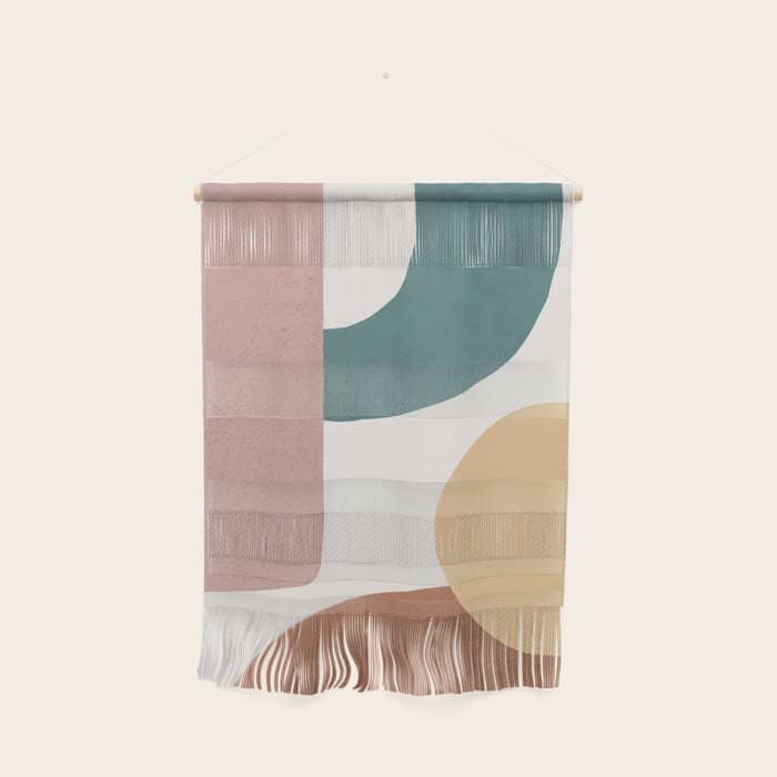 Abstract Earth 1-2 - Painted Shapes Wall Hanging