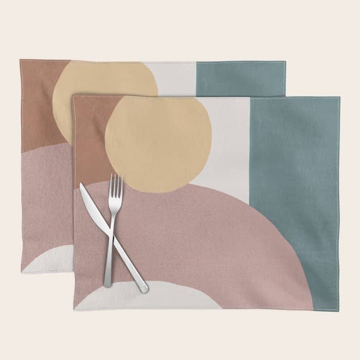 Abstract Earth 1-1 - Painted Shapes Placemat