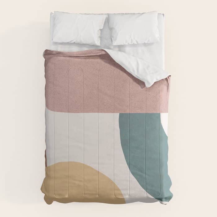 Abstract Earth 1-2 - Painted Shapes Comforter