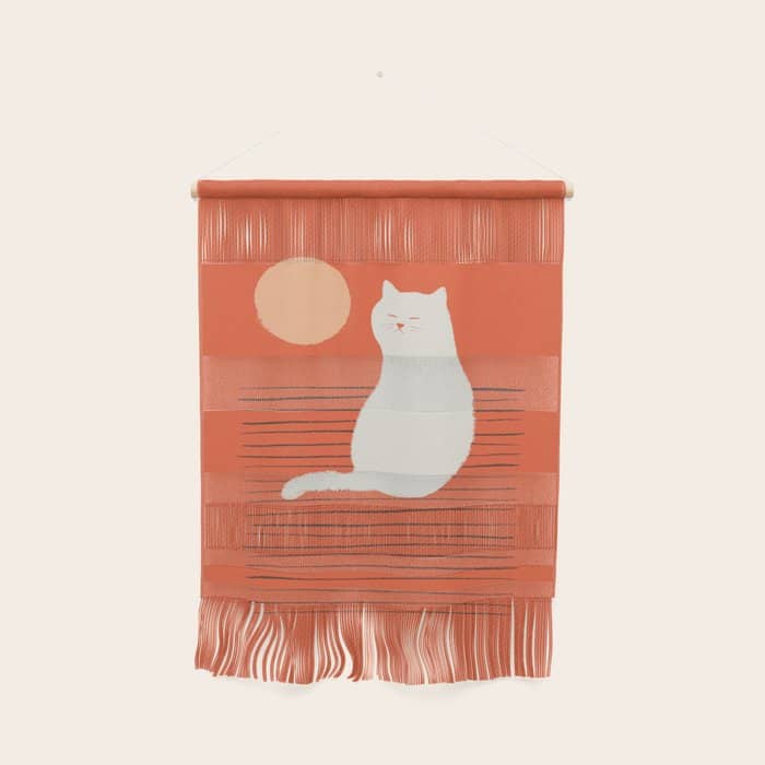 Abstraction Minimal Cat 31 Relax Day Wall Hanging