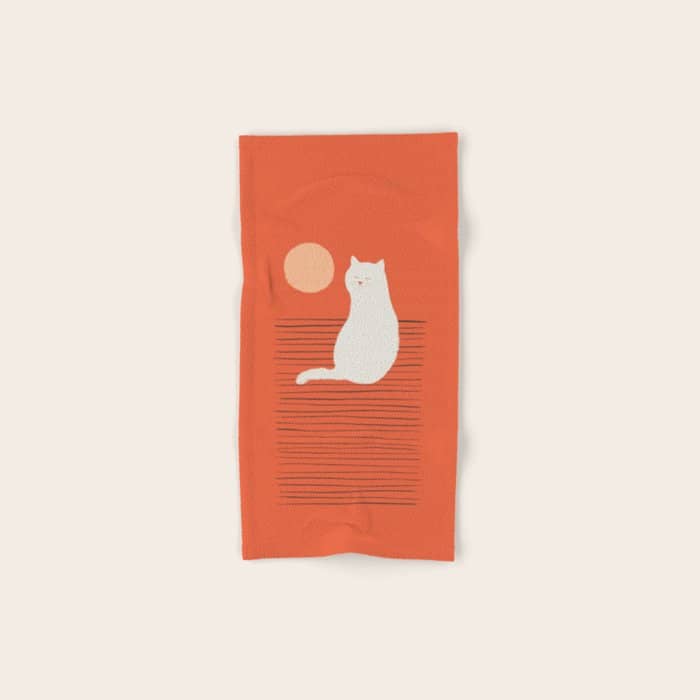 Abstraction Minimal Cat 31 Relax Day Bath Towel