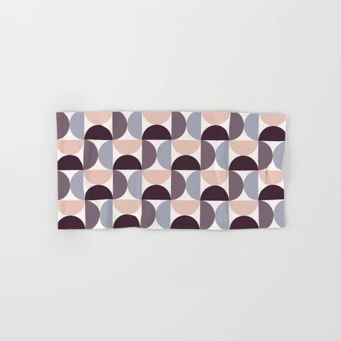 Bauhaus Mid Century Modern Geometric Pattern Xiv Bath Towel