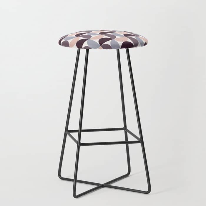 Bauhaus Mid Century Modern Geometric Pattern Xiv Stool