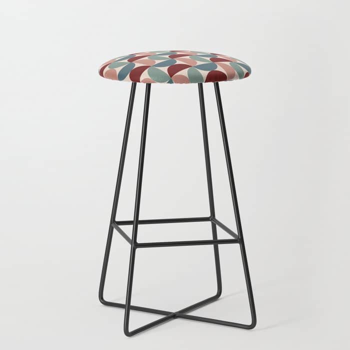 Bauhaus Mid Century Modern Geometric Pattern Xv Stool