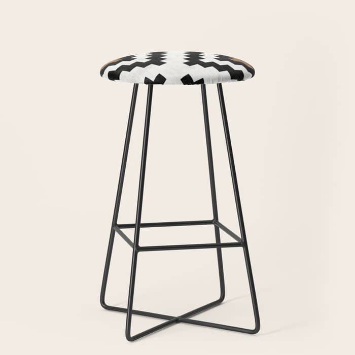 Urban Tribal Pattern No.16 - Aztec - Concrete And Wood Stool