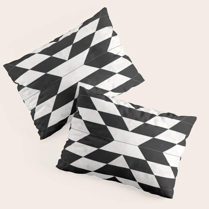 Urban Tribal Pattern No.14 - Aztec - Black Concrete Pillow Sham