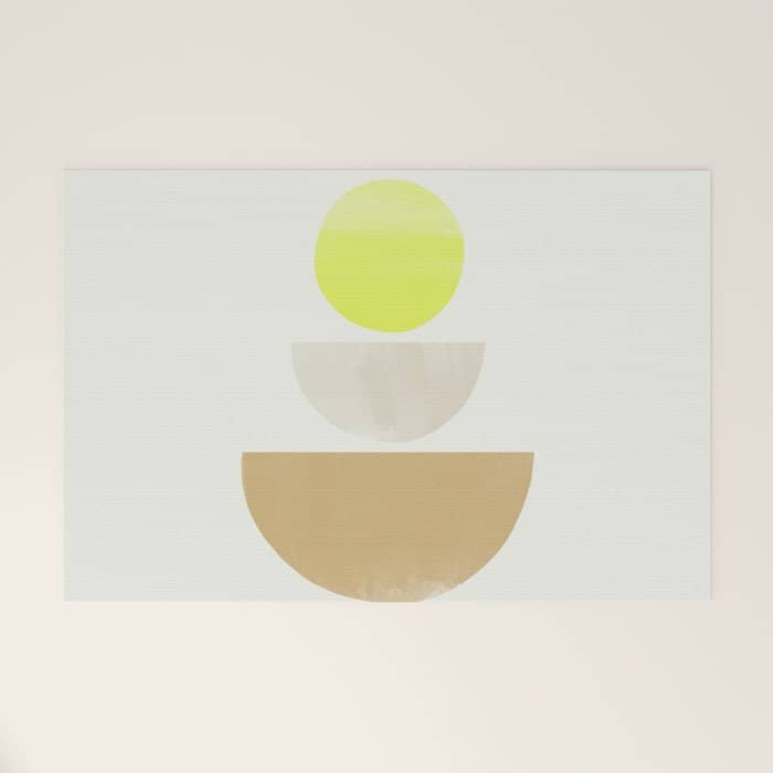 Balancing Shapes No.1 | Neon Welcome Mat