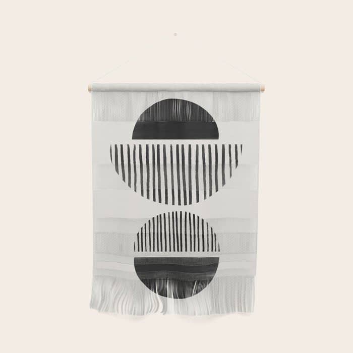 Balancing Stripes No.1 | Black Wall Hanging