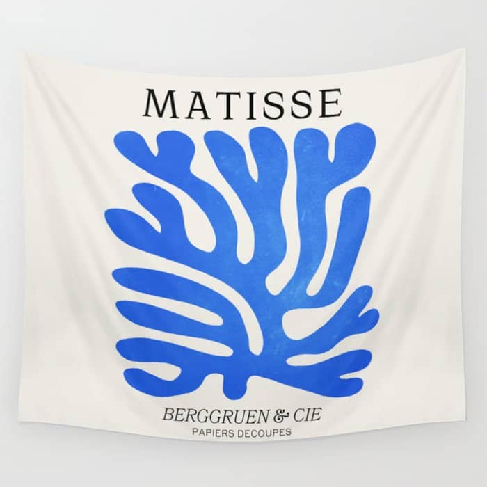 Marseille Blue: Matisse Color Paper Cutouts 03 Wall Tapestry