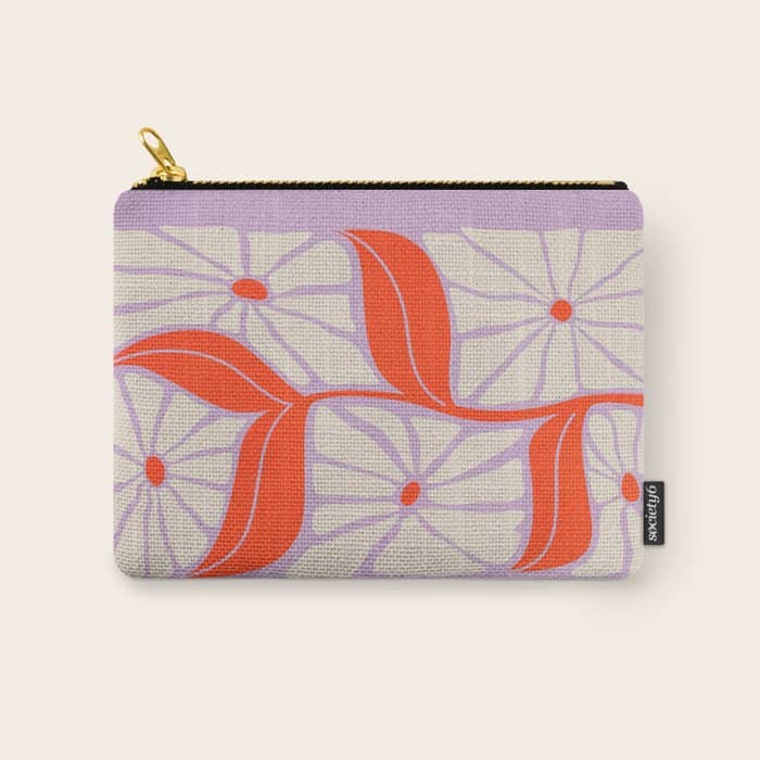 Plum & Flamingo: Les Fleurs | Flower Market Color Series 06 Carry All Pouch