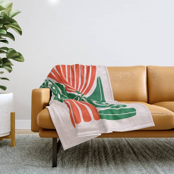 Pippin & Ferns: Les Fleurs | Flower Market 01 Throw Blanket