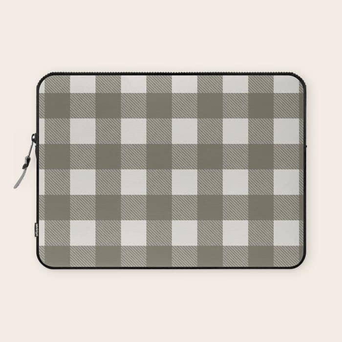 Gingham Cloth / Olive Checks Laptop Sleeve