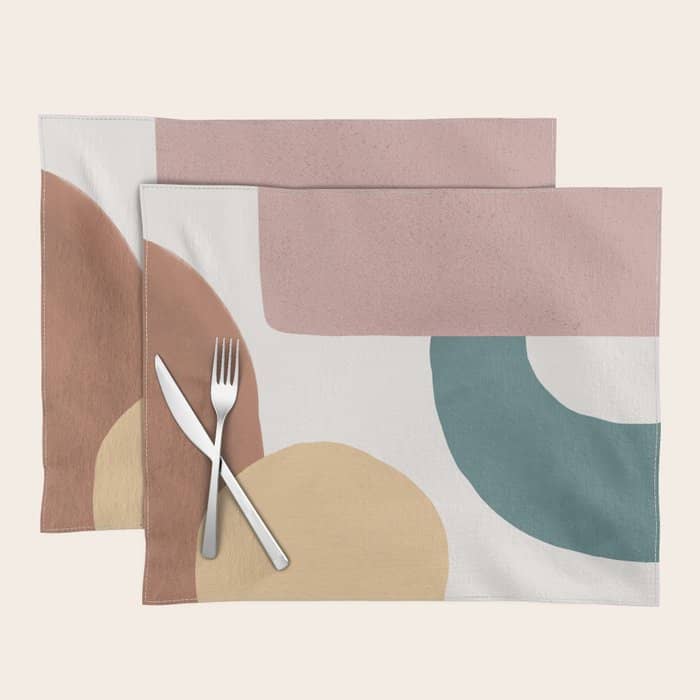 Abstract Earth 1-2 - Painted Shapes Placemat