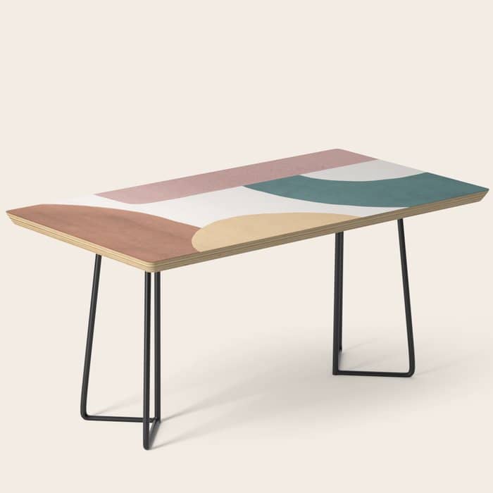 Abstract Earth 1-2 - Painted Shapes Coffee Table
