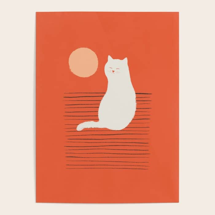 Abstraction Minimal Cat 31 Relax Day Poster