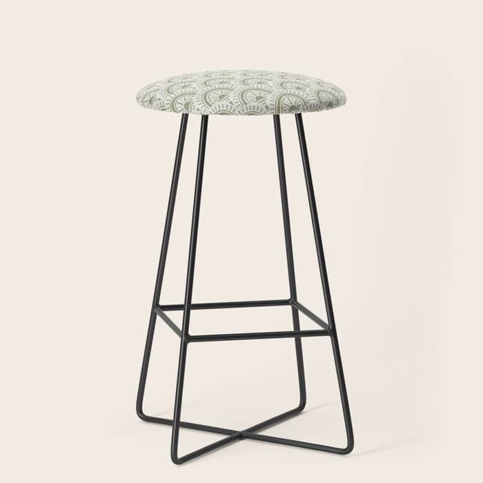 Surfside Deco . Lush Green On Neutral Stool