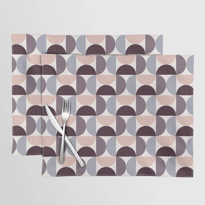 Bauhaus Mid Century Modern Geometric Pattern Xiv Placemat