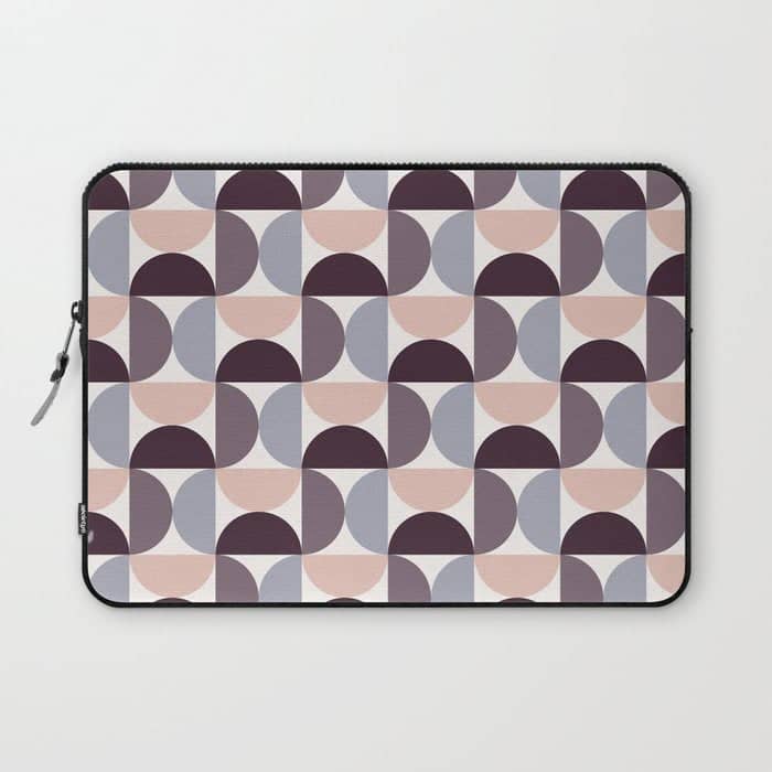 Bauhaus Mid Century Modern Geometric Pattern Xiv Laptop Sleeve