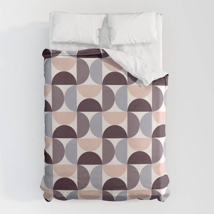 Bauhaus Mid Century Modern Geometric Pattern Xiv Duvet Cover