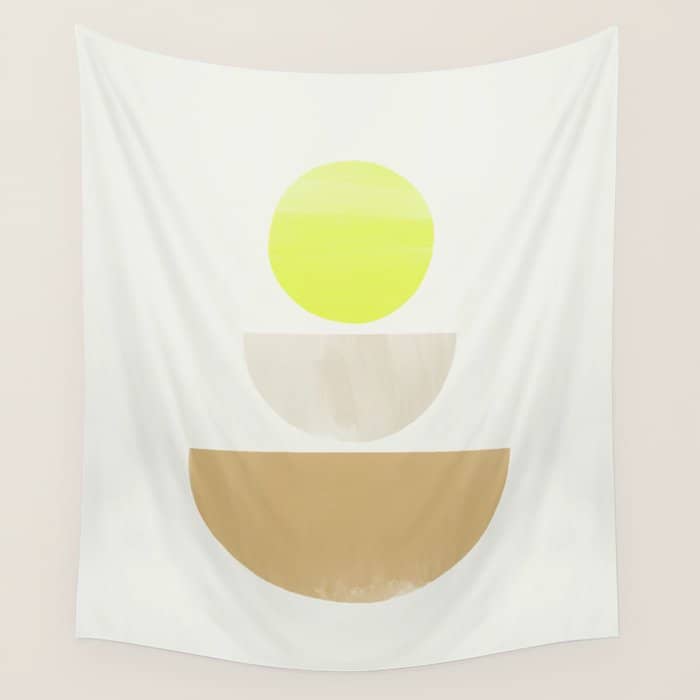 Balancing Shapes No.1 | Neon Wall Tapestry