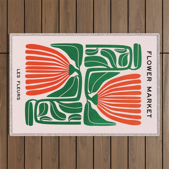 Pippin & Ferns: Les Fleurs | Flower Market 01 Outdoor Rug