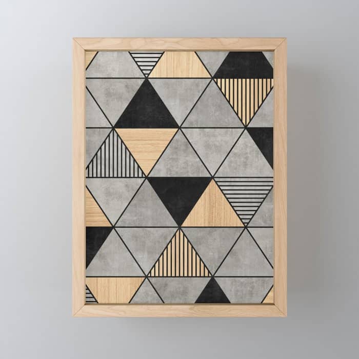 Concrete And Wood Triangles 2 Mini Art Print