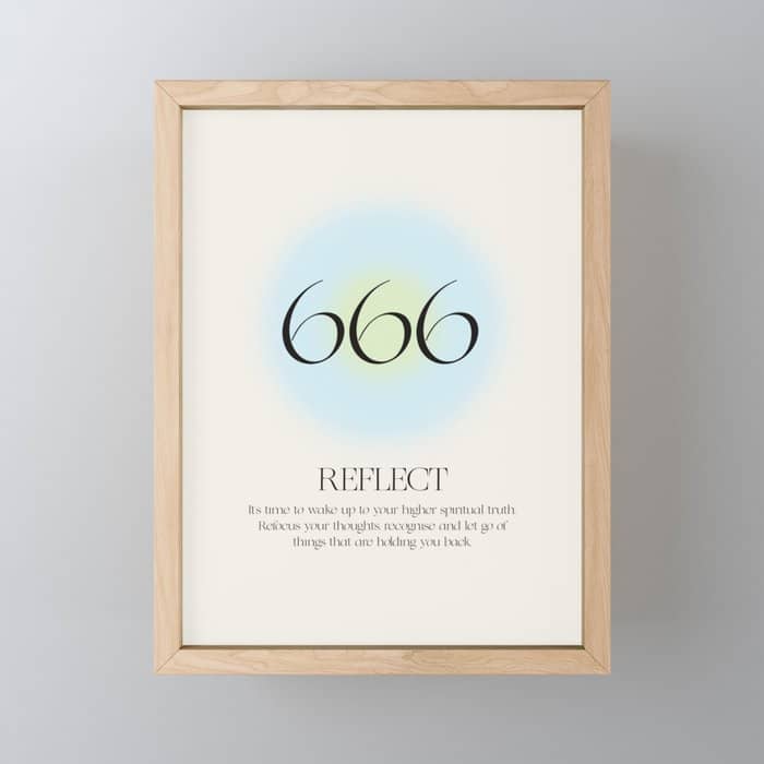 Angel Number 666 | Reflect  Mini Art Print