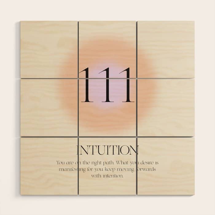 Angel Number 111 | Intuition Wood Wall Art