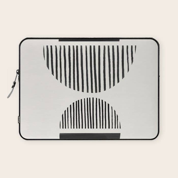 Balancing Stripes No.1 | Black Laptop Sleeve