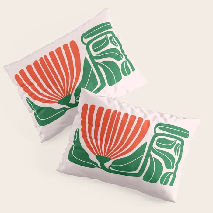 Pippin & Ferns: Les Fleurs | Flower Market 01 Pillow Sham