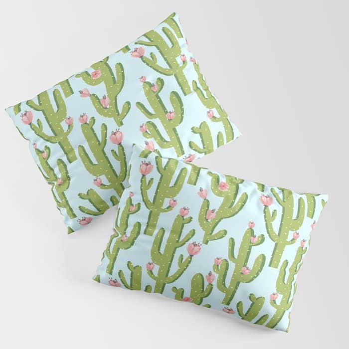 Summer Cactus #Illustration #Cactus Pillow Sham