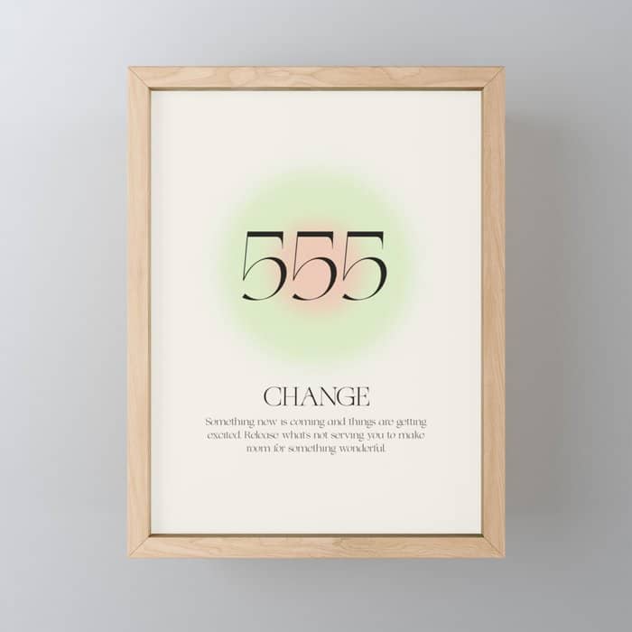 Angel Number 555 | Change Mini Art Print