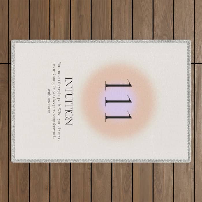 Angel Number 111 | Intuition Outdoor Rug